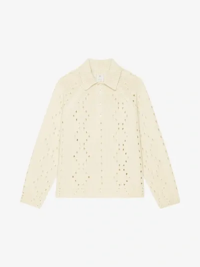 Givenchy Oversized Sweater In Wool In White