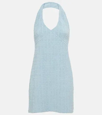 Givenchy Plage 4g Cotton-blend Terry Minidress In Blau