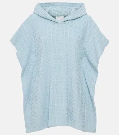 Givenchy Plage 4g Cotton-blend Terry Poncho In Blue