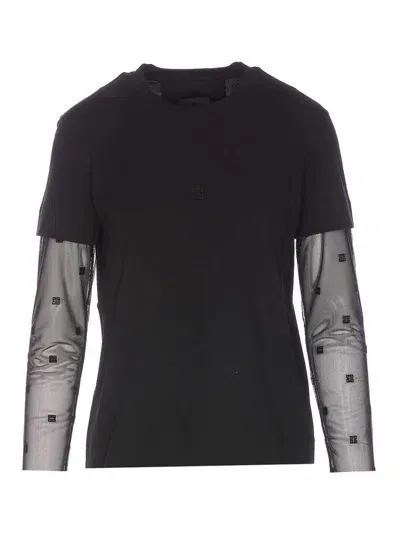 Givenchy Plumetis T-shirt In Negro