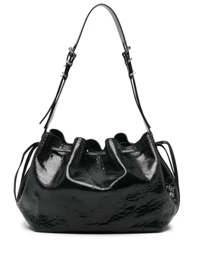 Givenchy Pumpkin Medium Leather Shoulder Bag In Black