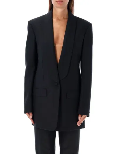 Givenchy Pinstriped Metallic Wool-blend Twill Blazer In Black