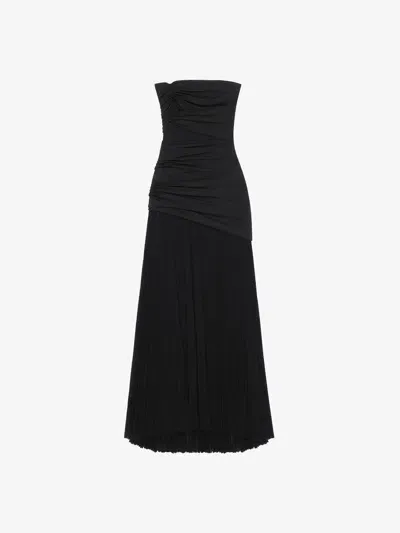 Givenchy Bustier Dress With Pleats In Black