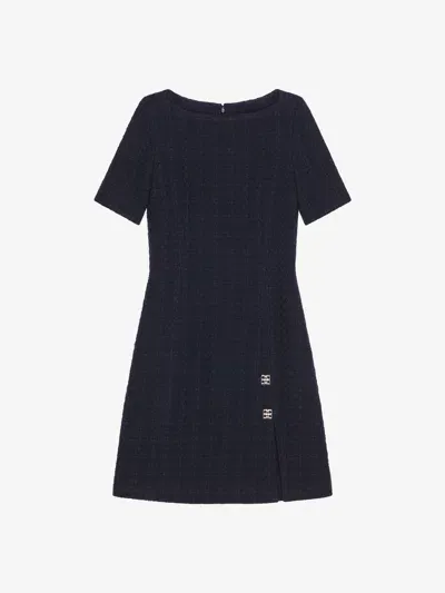 Givenchy Dress In Tweed With 4g Liquid Detail In Black