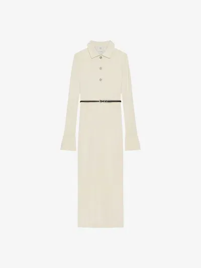 Givenchy Voyou Dress In Jersey With 4g Detail In White