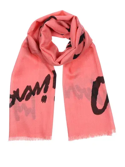 Givenchy Logo Scarf In Red