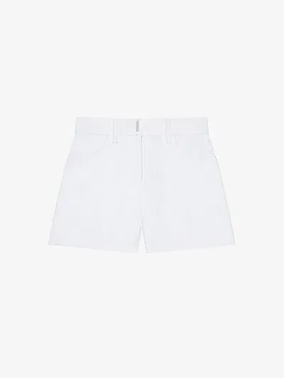 Givenchy Short Slim En Denim In White