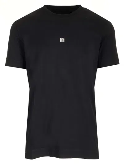 Givenchy 4g-motif Cotton T-shirt In Grey