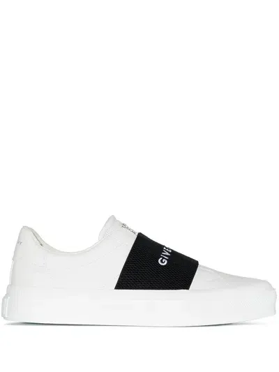 Givenchy Logo-webbing Low-top Sneakers In White