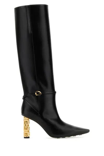 Givenchy Women's G Cube 85 Leather Tall Boots In Black