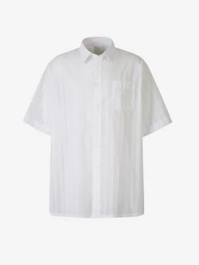 Givenchy Striped Chiffon Shirt In White