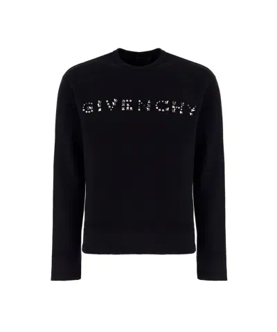 Givenchy Stud Logo Detailed Sweatshirt In Black