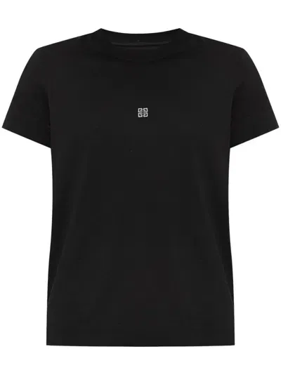 Givenchy T-shirt A Maniche Corte In Cotone In Black