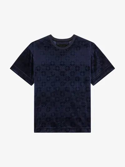 Givenchy T-shirt In Monogram 72 Velvet In Multicolor