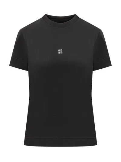 Givenchy T-shirt With 4g Logo In Black