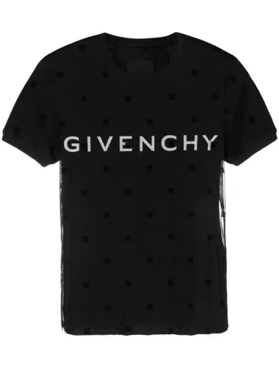 Givenchy Logo-print Layered-effect T-shirt In Black