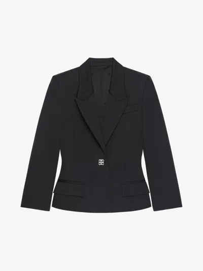 Givenchy Jacket In Wool With 4g Detail In Black