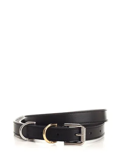 Givenchy Voyou Buckle Belt In Black