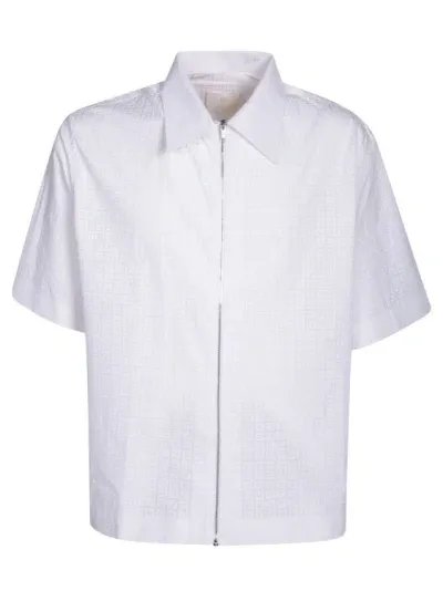 Givenchy Zip-up Cotton Shirt In White