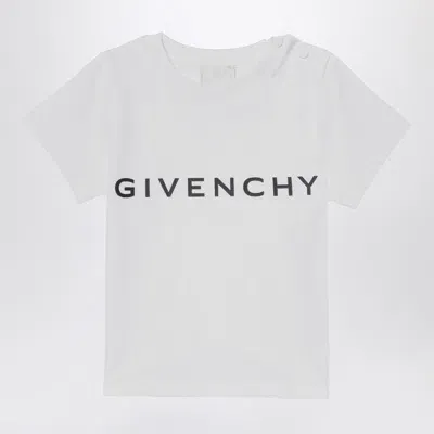 Givenchy Boys White Cotton Logo T-shirt