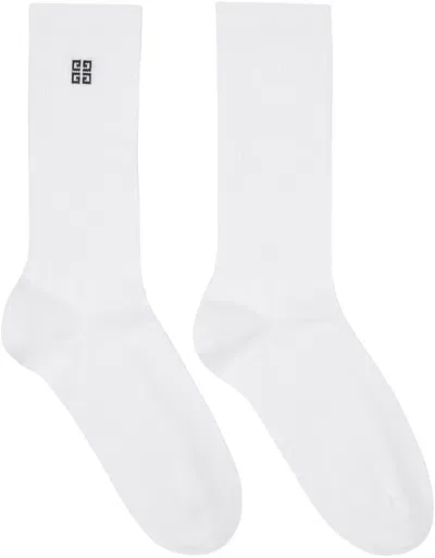 Givenchy White Logo Socks