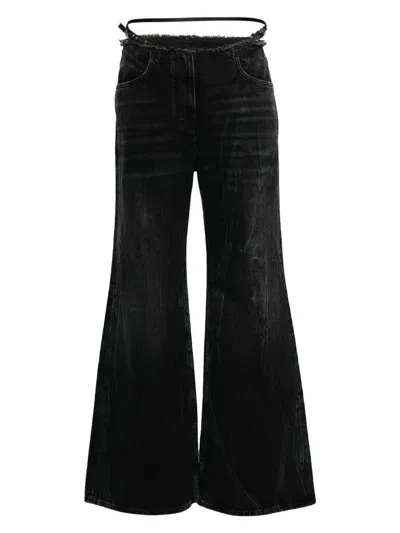 Givenchy Women's Wide-leg Denim Cotton Jeans In Black