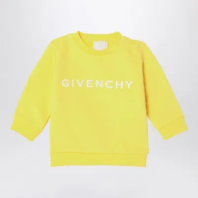 Givenchy Yellow Cotton Blend Sweatshirt With Logo