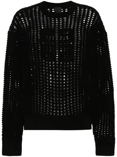 Givenchy 4g Open-knit Jumper In Black