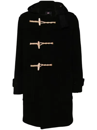 Gloverall Monty Duffle Coat In Black