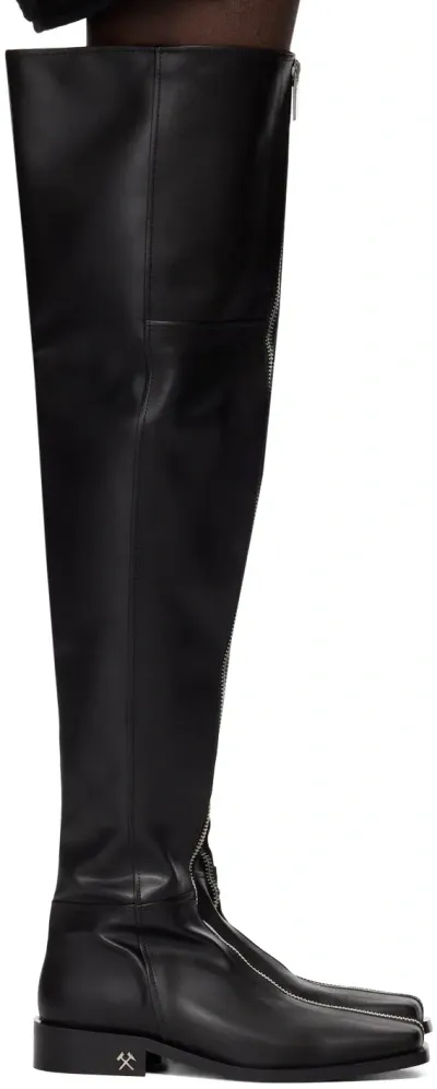 Gmbh Black Adem Overknee Boots In Black Apple Pam