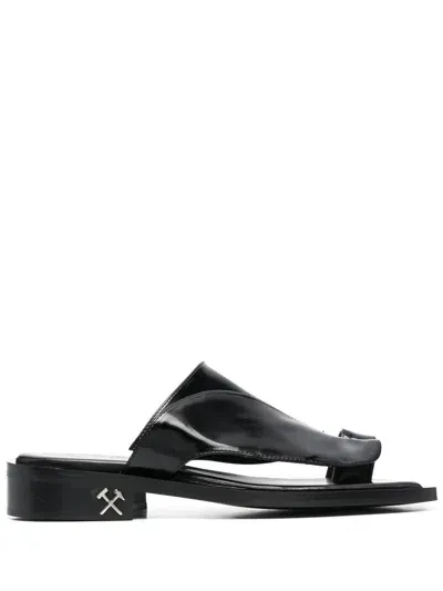 Gmbh Kaan High-shine Sandals In Schwarz