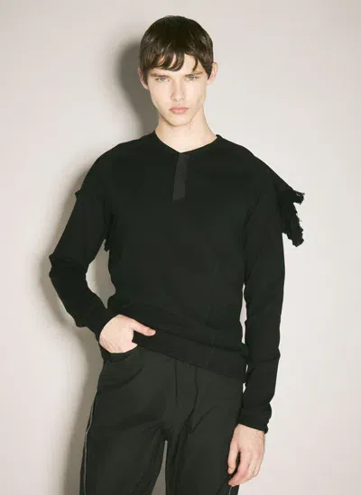 Gmbh Long Sleeve Top With Shawl In Black