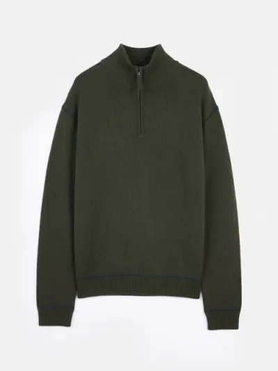 Gobi Cashmere Cashmere Quarter Zip Sweater In Capulet Olive