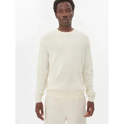 Gobi Cashmere Crew Neck Sweater In Marshmallow