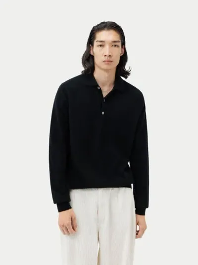 Gobi Cashmere Polo Neck Sweater In Black