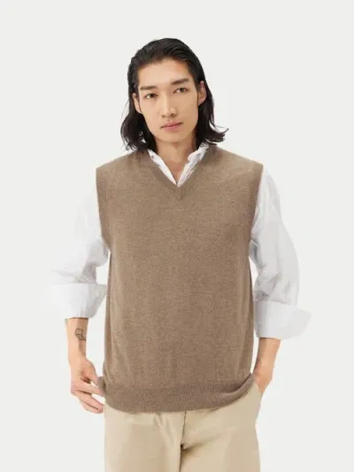 Gobi Cashmere Vest In Taupe