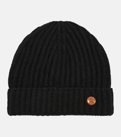 God's True Cashmere Molly Hogan Ribbed-knit Cashmere Beanie In Black