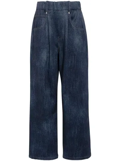 Goen J Denim Wide-leg Pants In Blue