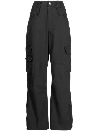 Goen J Wide-leg Cotton Cargo Pants In Grey