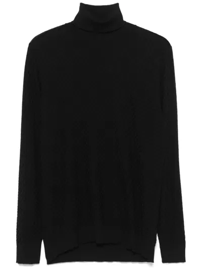 Goes Botanical Interwoven-knit Sweater In Black