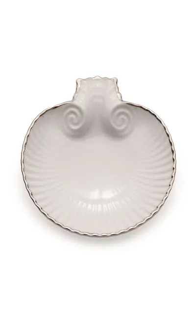 Gohar World Clamshell Dish; Porcelain In Multi