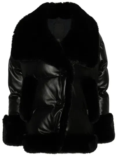 Goldbergh Faux-fur Trim Ski Jacket In Black