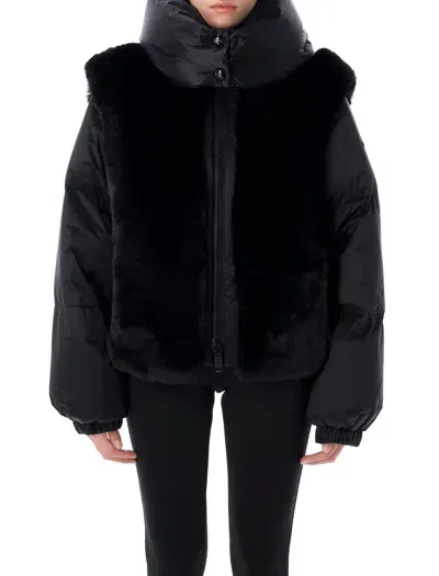 Goldbergh La Reine Eco Fur Ski Jacket In Black