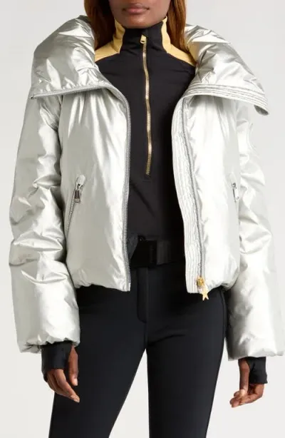 Goldbergh Soleil Down Ski Jacket In Silver