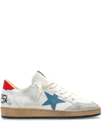 Golden Goose Ball Star Leather Sneakers In White