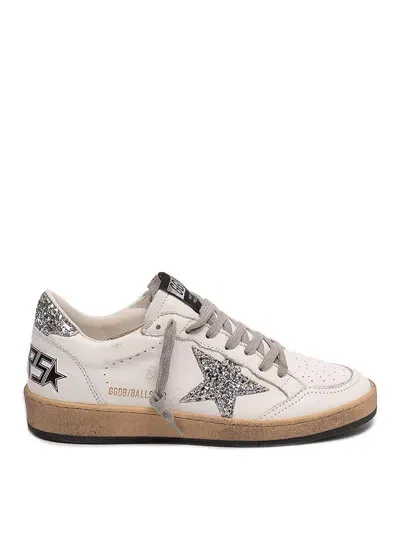 Golden Goose `ball Star` Sneakers In Silver