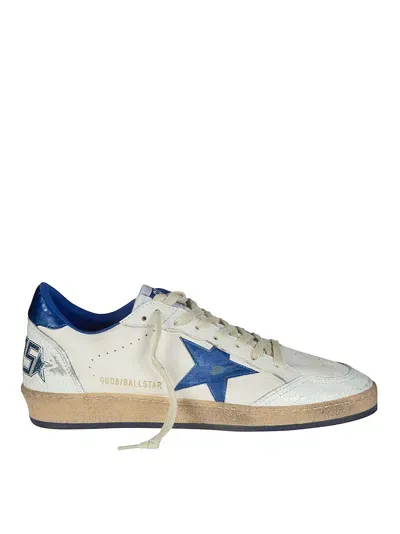 Golden Goose Ballstar Nappa Stella Laminata Tallone Crack In White