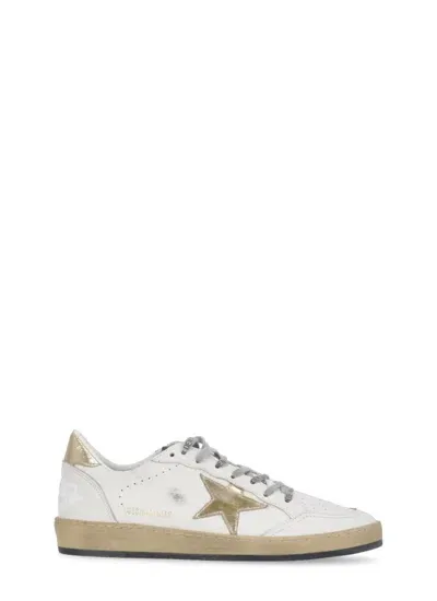 Golden Goose Ball Star Distressed Leather Sneakers In Multicolor