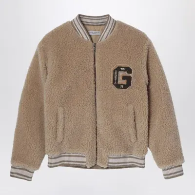 Golden Goose Kids' Beige Fleece Bomber Jacket