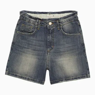 Golden Goose Kids' Blue Washed-out Denim Shorts In Light Blue